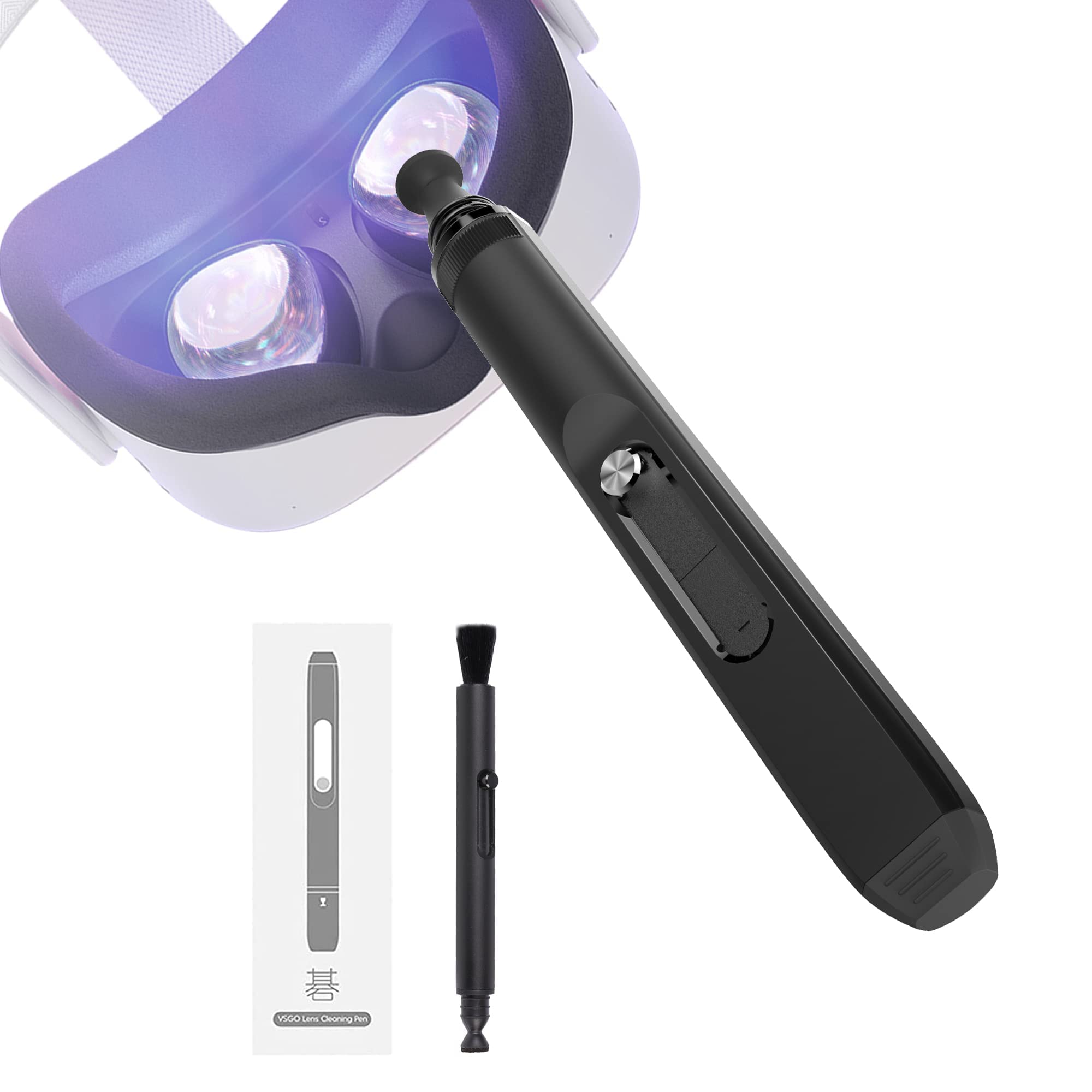 VSGO V-P01E Lens cleaning pen is suitable for Rift S/HTC Vive/Cosmos/Valve Index /PS4 PS5 VR headsets, drones, Microsoft panoramic lenses, cameras, optical lenses dust and fingerprint cleaning