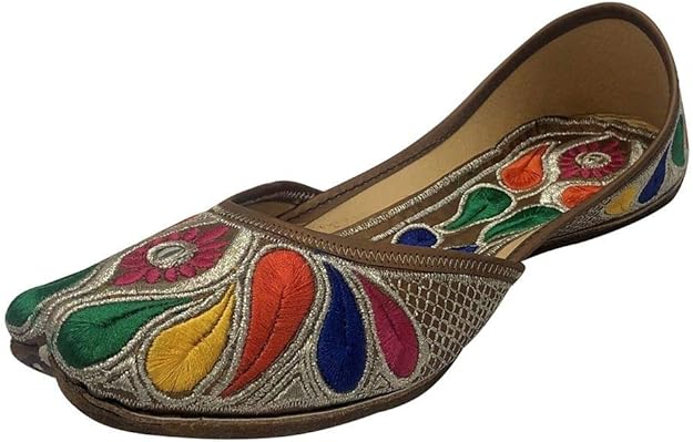 step n style 多彩 punjabi jutti 女式民族鞋串珠鞋平底 mojari 印度
