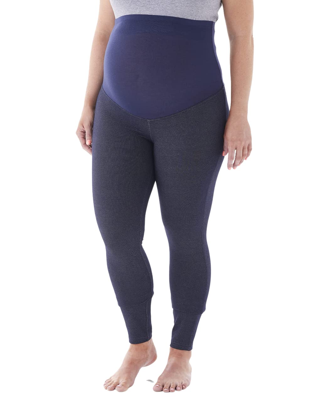 No Nonsense women's Expantech maternity faux denim leggings