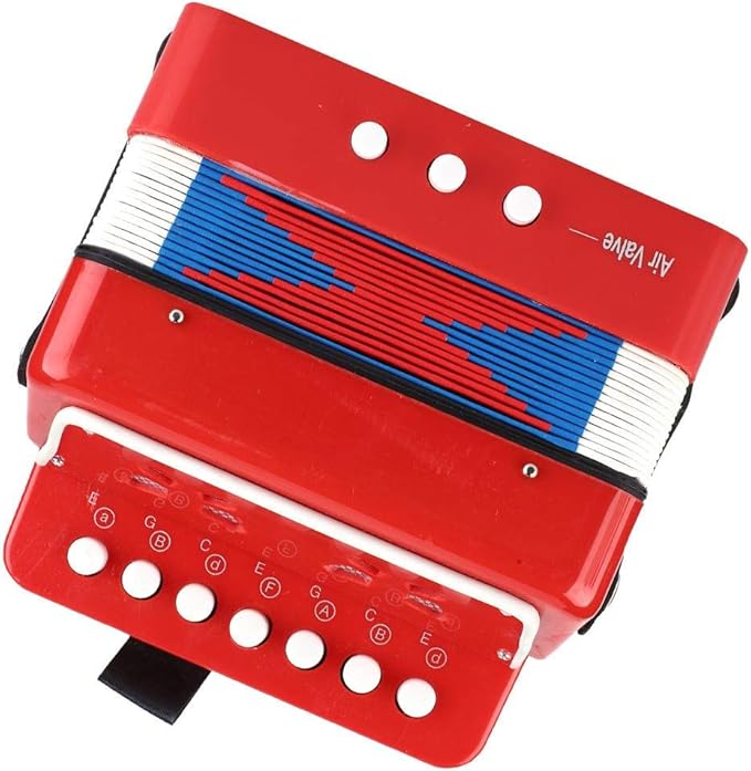 儿童手风琴乐器,*耐用 7 键 2 低音儿童手风琴,儿童手风琴,适合幼儿手