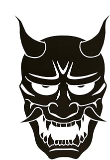 hannya mask 日本嫉妒女性恶魔贴花乙烯基贴纸|汽车卡车货车墙壁