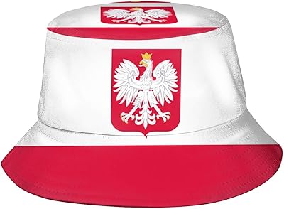 趣味波兰国旗渔夫帽时尚太阳帽可折叠户外波兰渔夫帽男女适用