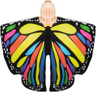brandsseller 服装女士蝴蝶斗篷狂欢节服装宽度约 168 厘米万圣节狂欢