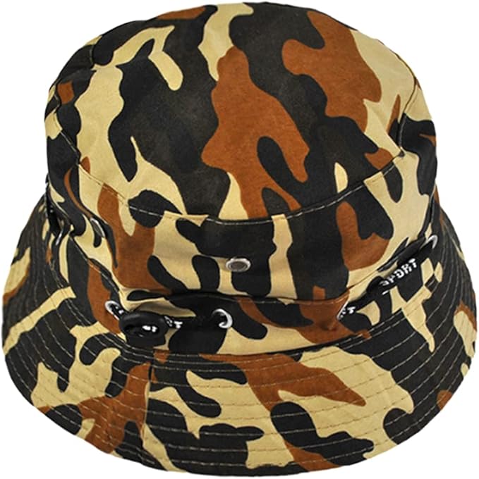 locomo 男士女士迷彩渔夫帽图案露营徒步钓鱼户外太阳 boonie 帽