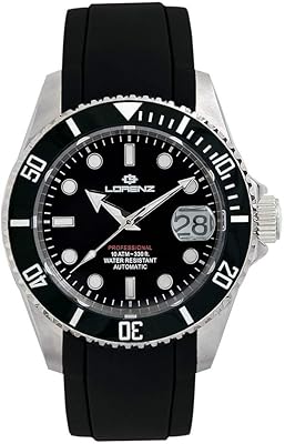 lorenz 男士指针式自动手表 带橡胶表带 030197aa