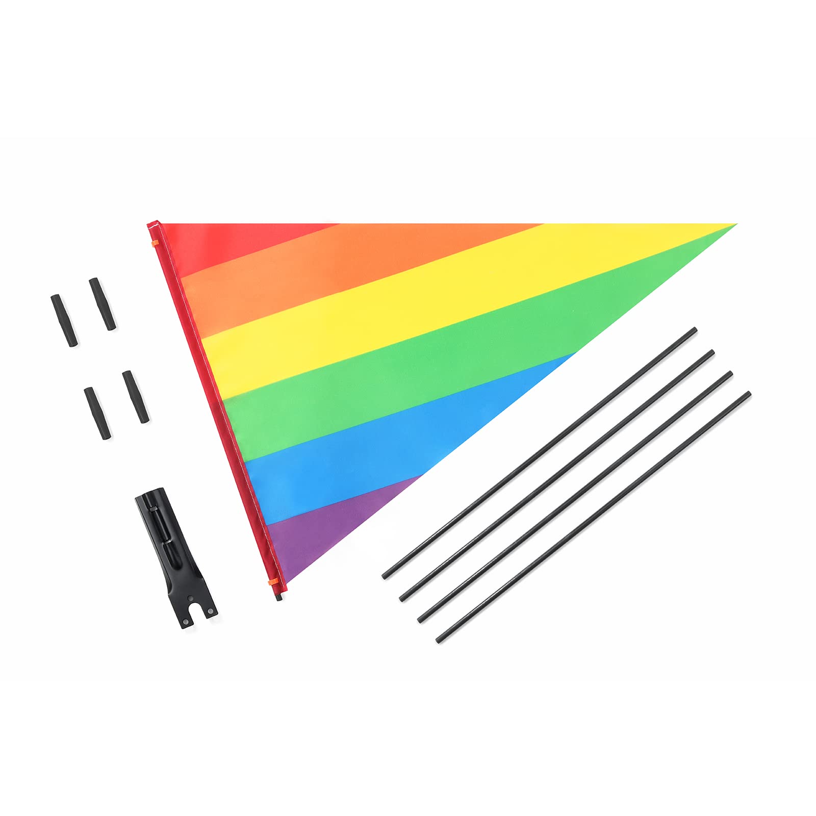 Mountain Bike Flag * Flag Rice Flag Pole Bike Flag, off-road Vehicle Flag, Golf Cart Flag, Dune Flag (Rainbow Flag)