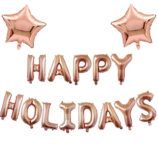 happy holidays 气球横幅圣诞横幅圣诞装饰家庭办公室室内户外壁炉壁