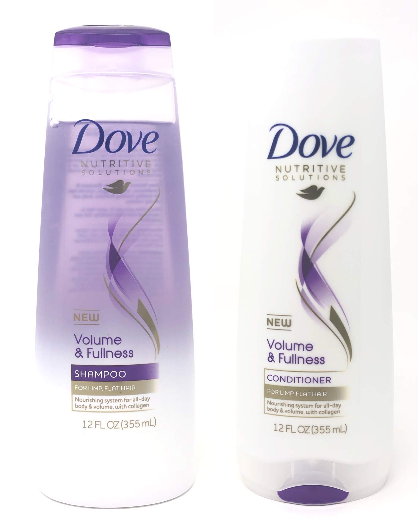 Dove Nutritive Solutions Shampoo and Conditioner Set, volume and complete, 12 oz. (set includes 2 pieces)