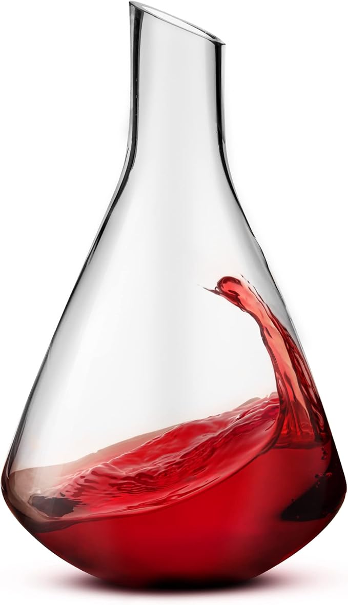手工吹制水晶葡萄酒瓶 – 优雅现代倾倒容器,适合举办派对 – 葡萄酒*