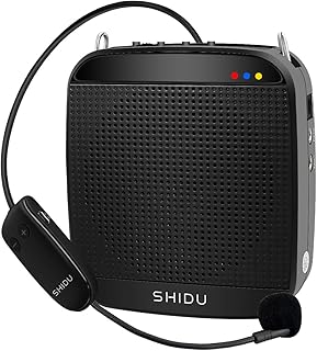 语音放大器,18w 迷你便携式个人扩音器,带麦克风耳机,适用于教师,旅游