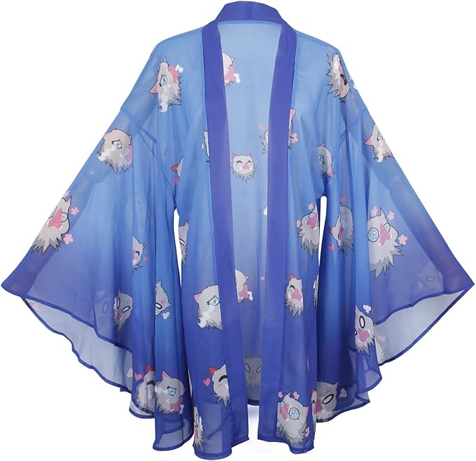 女式动漫海滩日式和服沙滩罩衫 前开襟和服开衫 均码