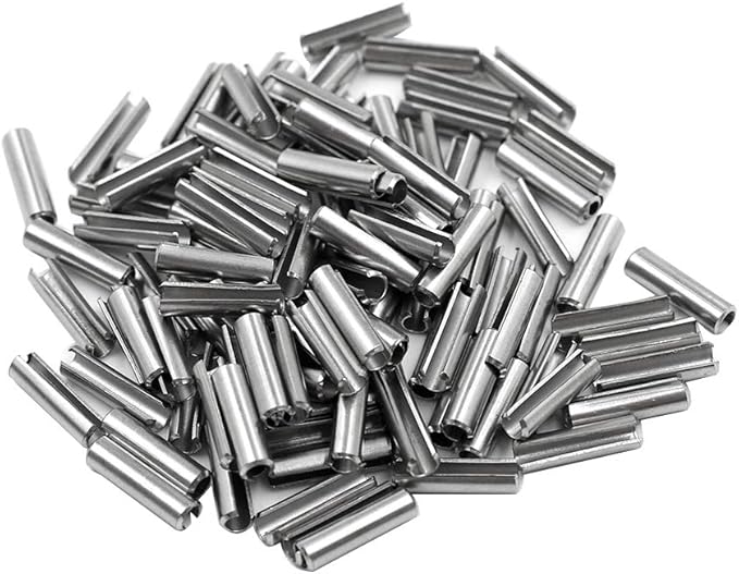 touhia 100 件开槽弹簧销 1/8 x 1/2 英寸(3x12 毫米),不锈钢分离弹簧