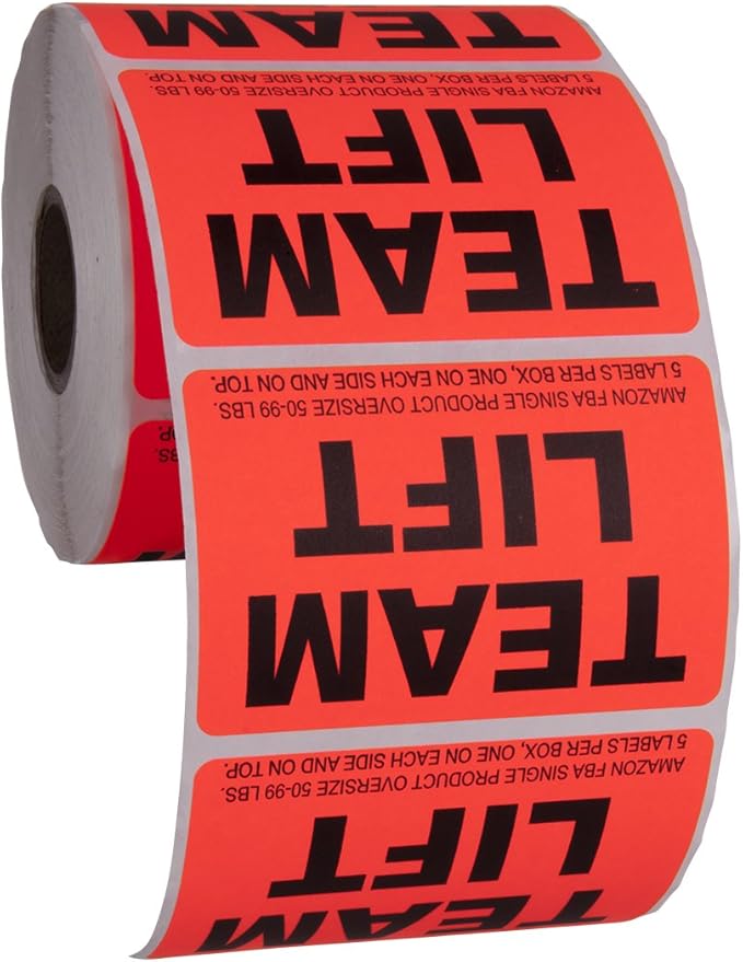 team lift 贴纸运输和包装标签 - 7.62cm x 5.