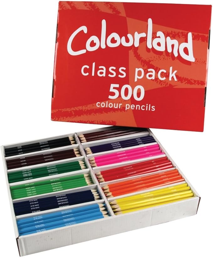 colourland彩色铅笔每包500支用于课堂使用12支基本色课包2300688