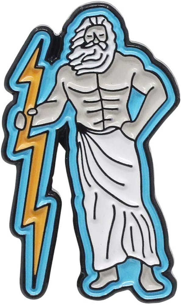 wizardpins 宙斯希腊神话神话天神*闪电珐琅翻领别针