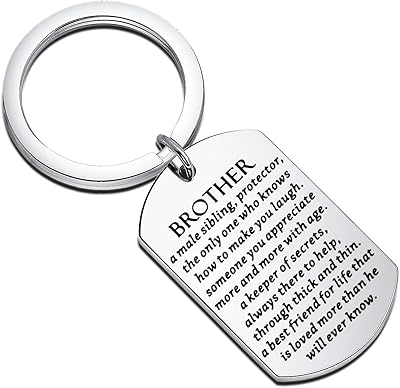 faadbuk 兄弟钥匙扣 兄弟 谢谢礼物 兄弟生日礼物 毕业礼物 送给兄弟