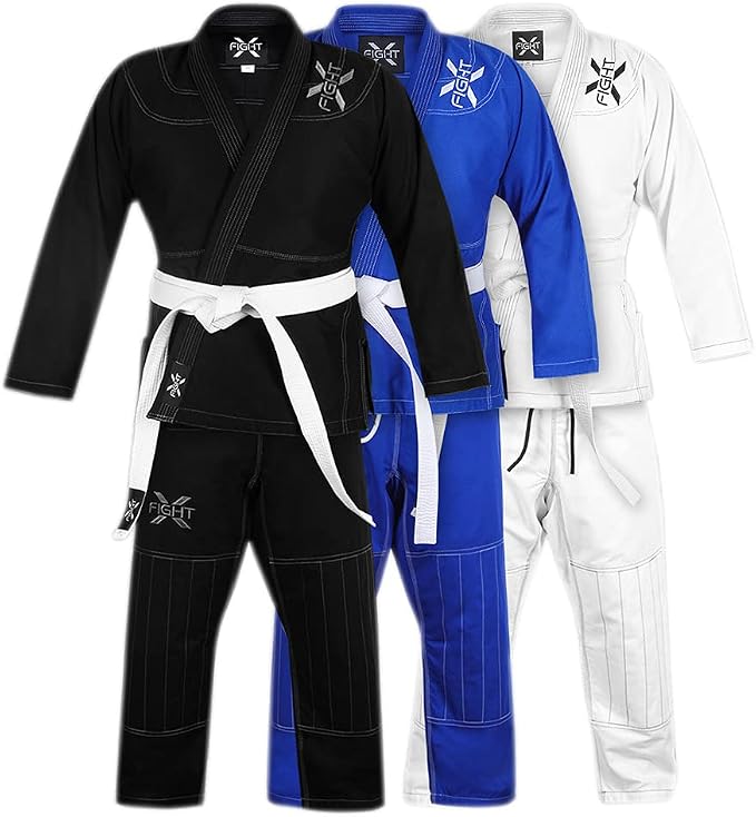 fightx 儿童 jiu jitsu gi 儿童巴西柔术 gi 轻质套装 带免费腰带