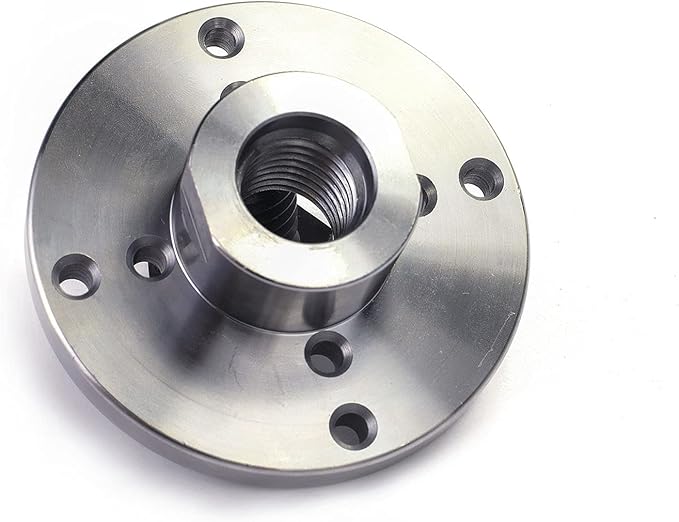 10.16 厘米木质车床钢面板夹头,2.54 厘米-8tpi 螺纹木工配件工具