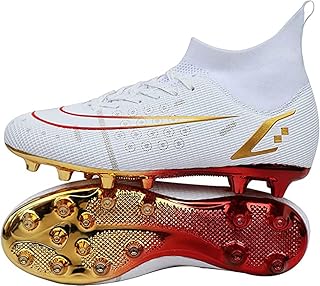haimiah 男式女式足球鞋男孩金色鞋底尖头足球鞋学生草训练鞋户外足球