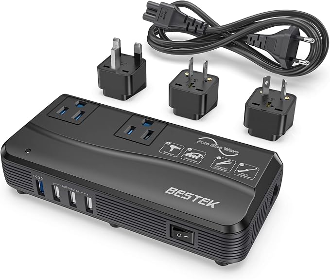 [pure sine wave] bestek 电源转换器,适用于国际旅行,220v 至 110v