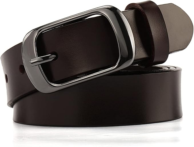 女士皮带,适合牛仔裤, 纯色金属扣, 女士皮带超大, 女士时尚腰带