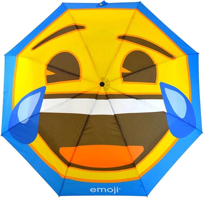 emoji 中性成人 cry laughing face 自动开合折叠伞 - 蓝色,n/a