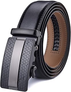 x xhtang 男式棘轮皮带真皮,男式滑动带 1 3/8 英寸宽, brown1