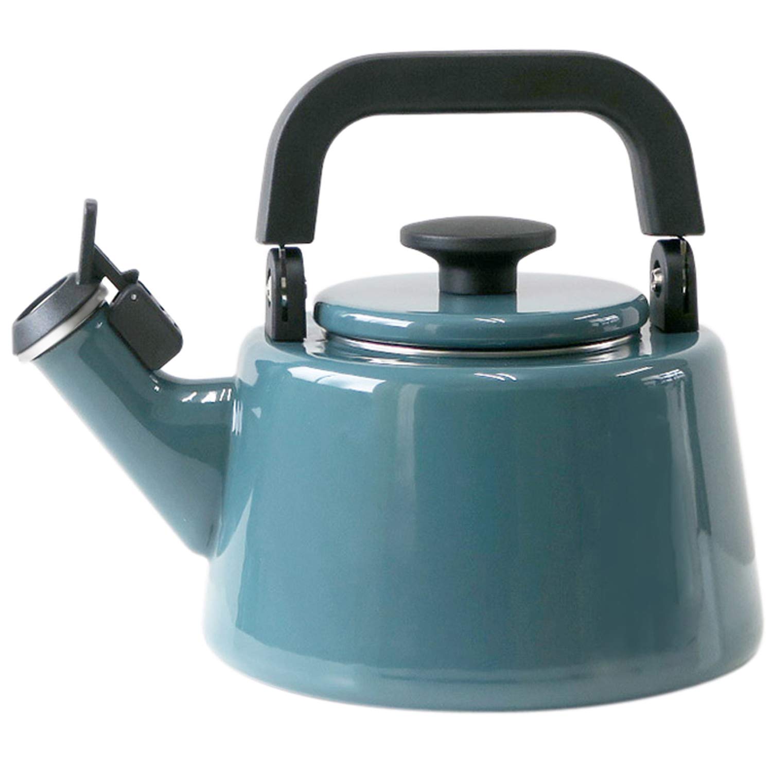 FUJIHORO Whistle Kettle IH for COTTON 2.1l smoke grey blue CTN-2.1WK.SB