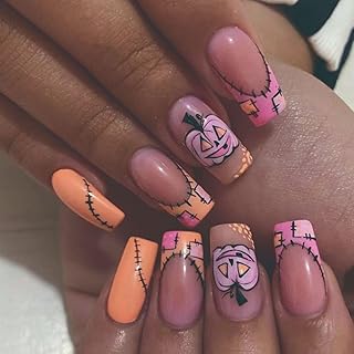 万圣节压钉万圣节美甲配件装饰(方形南瓜)