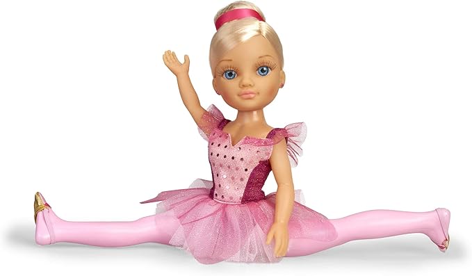 nancy - 42 厘米大号芭蕾舞娃娃,金色*和粉红色芭蕾舞裙,适合 3 岁