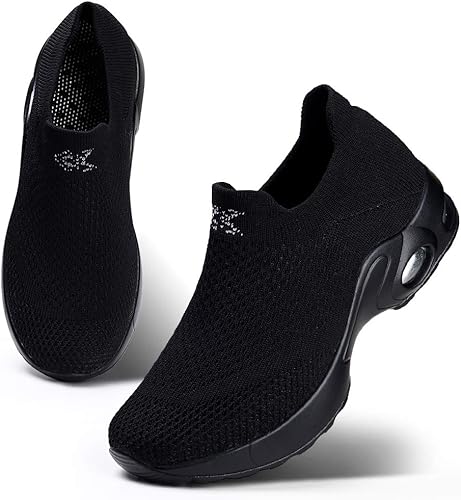 Stq Stq图片stq价格stq 女士步行鞋一脚蹬运动鞋休闲运动鞋all Black 58 6 M Us 亚马逊中国