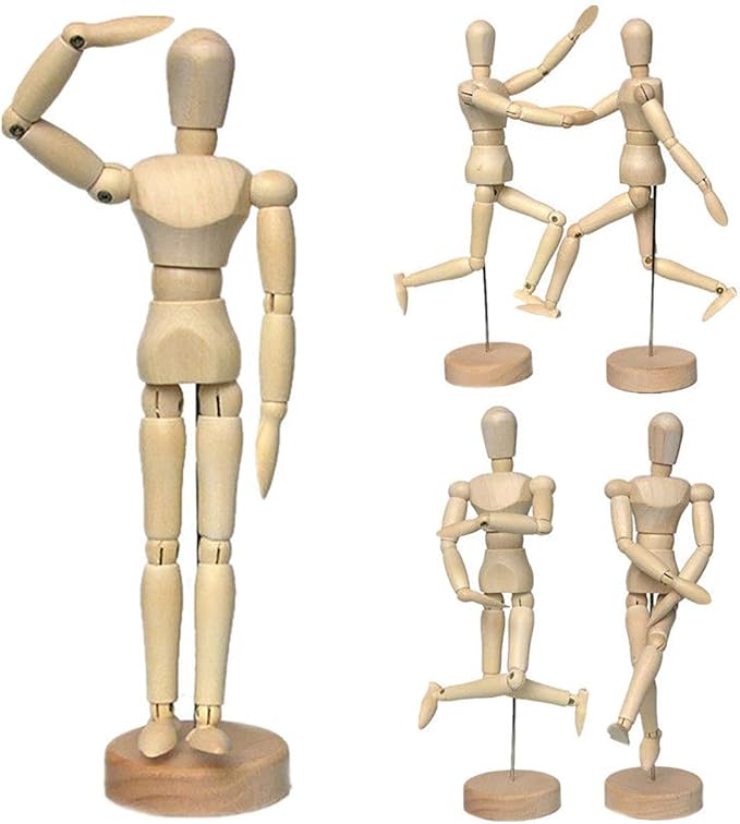 艺术家木质 manikin mannequin sketching lay figure 绘画模型辅助