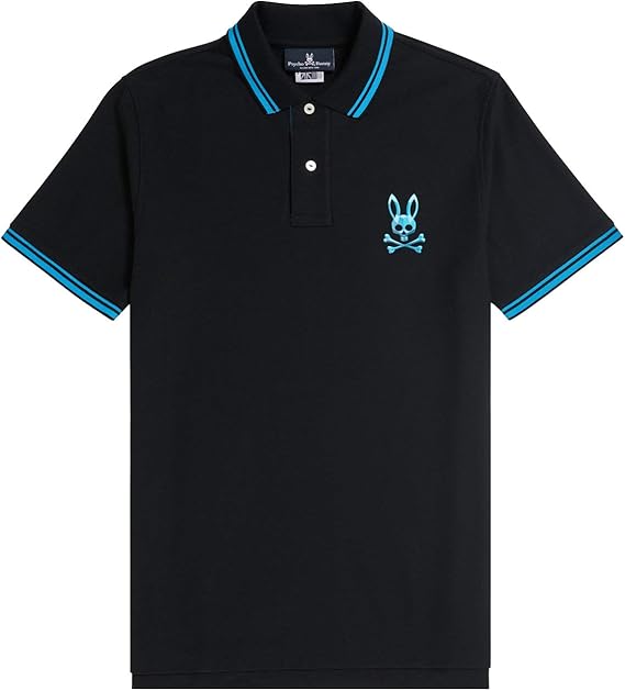 psycho bunny 男式 milburn 短袖 polo 衫,撞色衣领和袖口