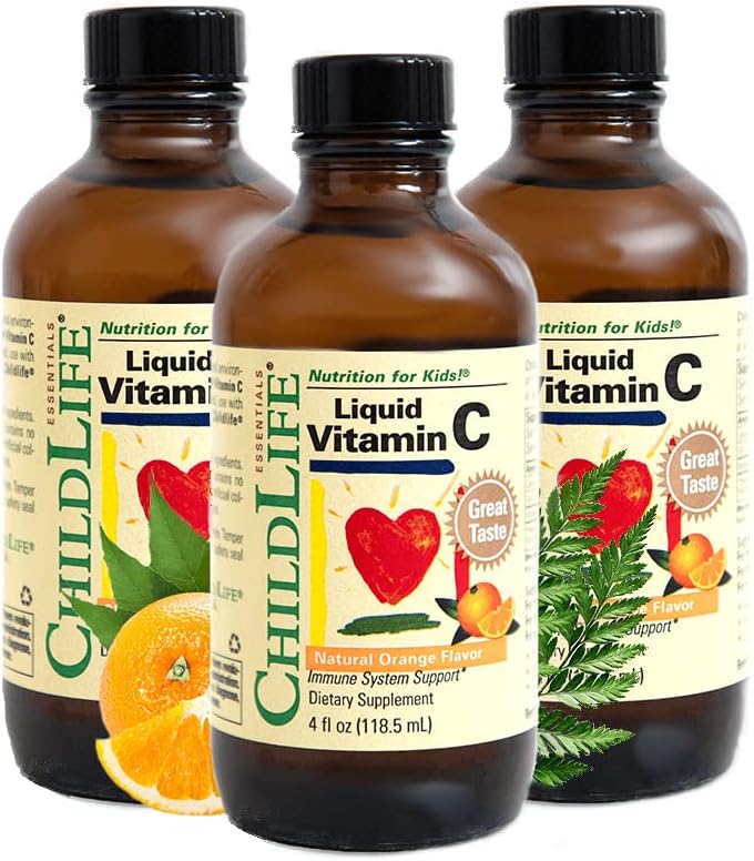 childlife 童年时光 维生素c,橙味(3件),4液体盎司/118.5ml