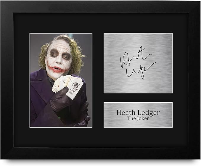 ledger joker gifts usl 带框印刷签名图片电影纪念品粉丝 - 美国字母