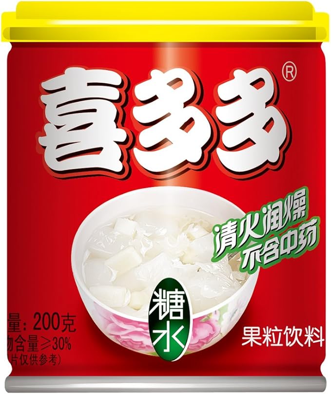 喜多多 糖水 200g*12罐1箱 果粒饮料
