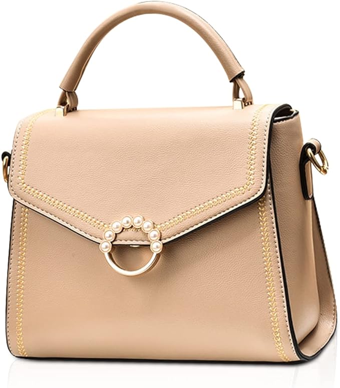 nicole &amp; doris 女式小号手提包斜挎包时尚顶部提手包珍珠单