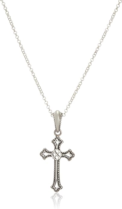 free style 哥特十字架 男士银色项链 fsp820-m00950