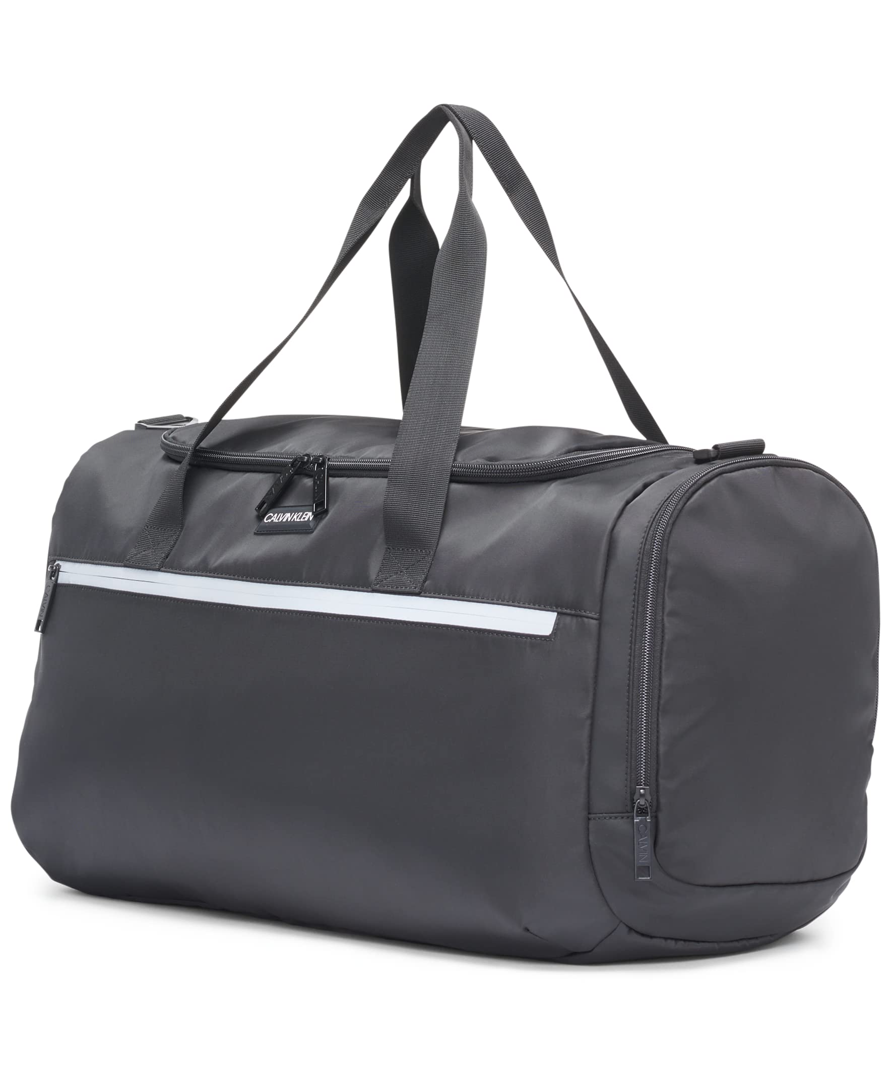 Calvin Klein Women's Casual lightweight duffel bag, black // white, uniform size, casual lightweight duffel bag