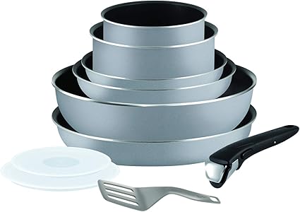 Tefal 特福l 平底锅套装 Ingenio 5 基础灰色套装10 件 适用于所有热源 电磁炉除外 亚马逊中国 家居