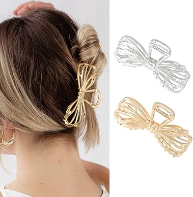 蝴蝶结造型夹大爪发夹防滑发夹发夹发夹发夹发夹发夹女士和女孩发饰(2