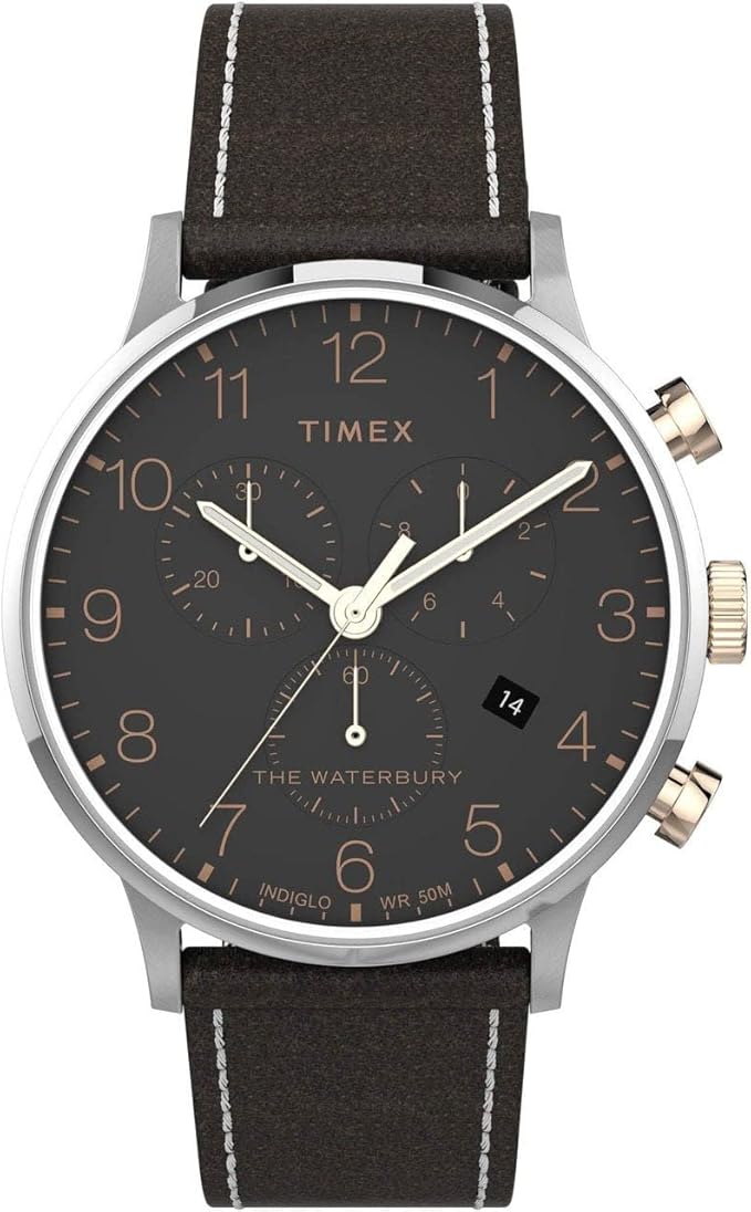 timex 天美时 waterbury 经典计时皮革