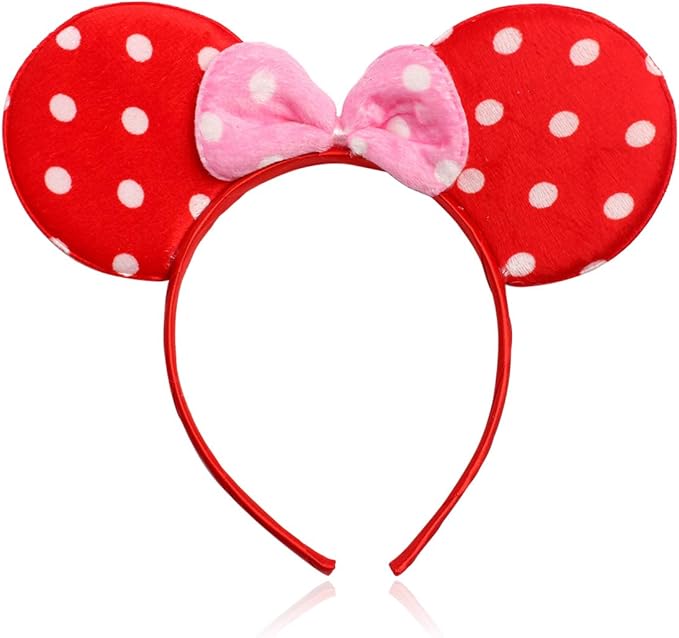 myscollection米妮圆点蝴蝶结耳朵发带可爱的万圣节服装丝带卡通角色