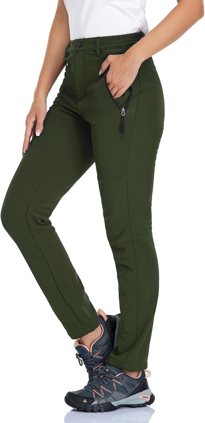 cunyi 女式羊毛徒步裤户外防水防风滑雪裤