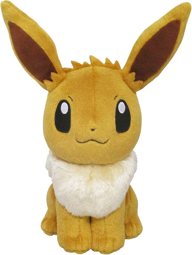 sanei pokemon 全明星系列 eevee 填充毛绒玩具,8 英寸