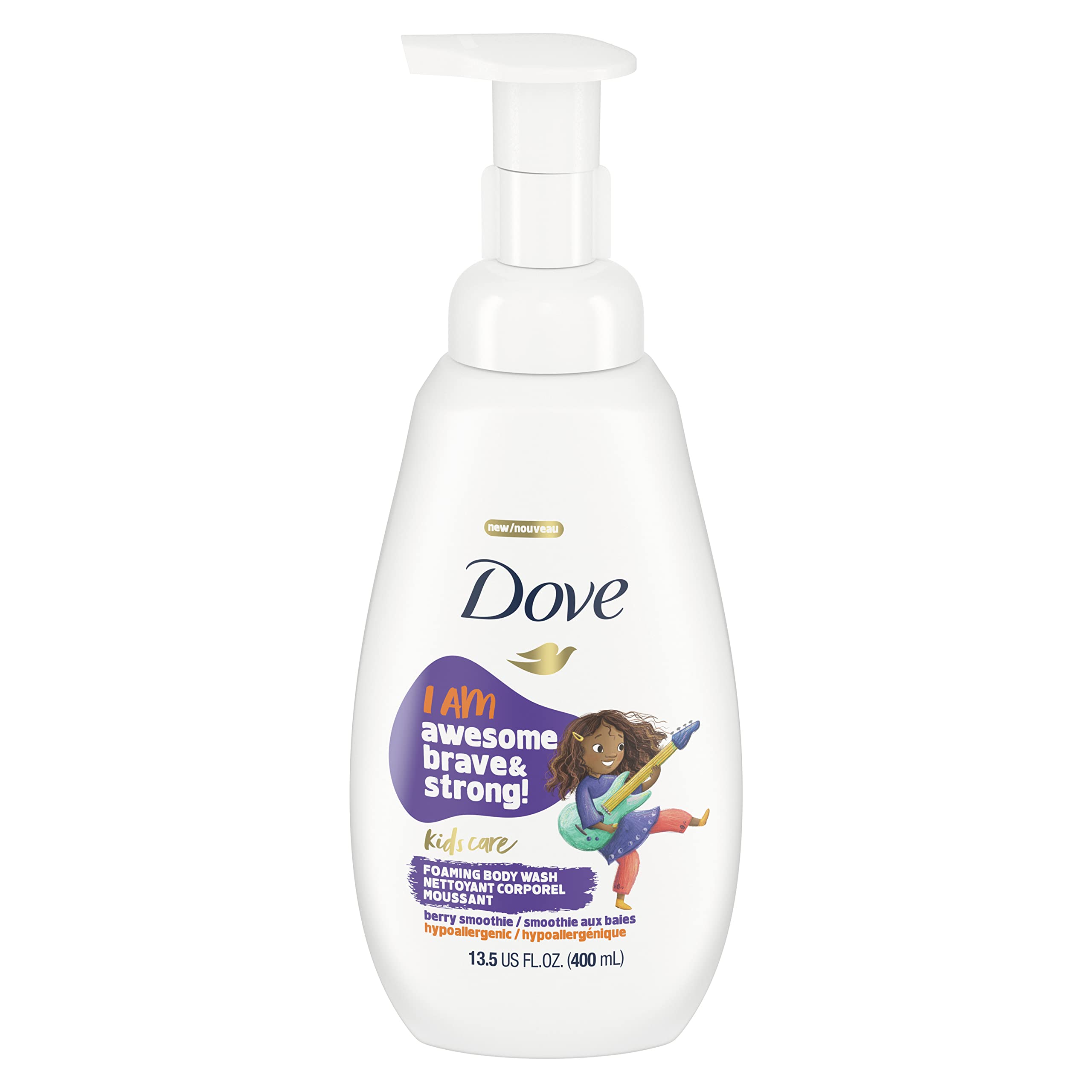 Dove Child Care Foam Body Wash for Kids Berry Smoothie Anti-Skin Care 13.5 oz