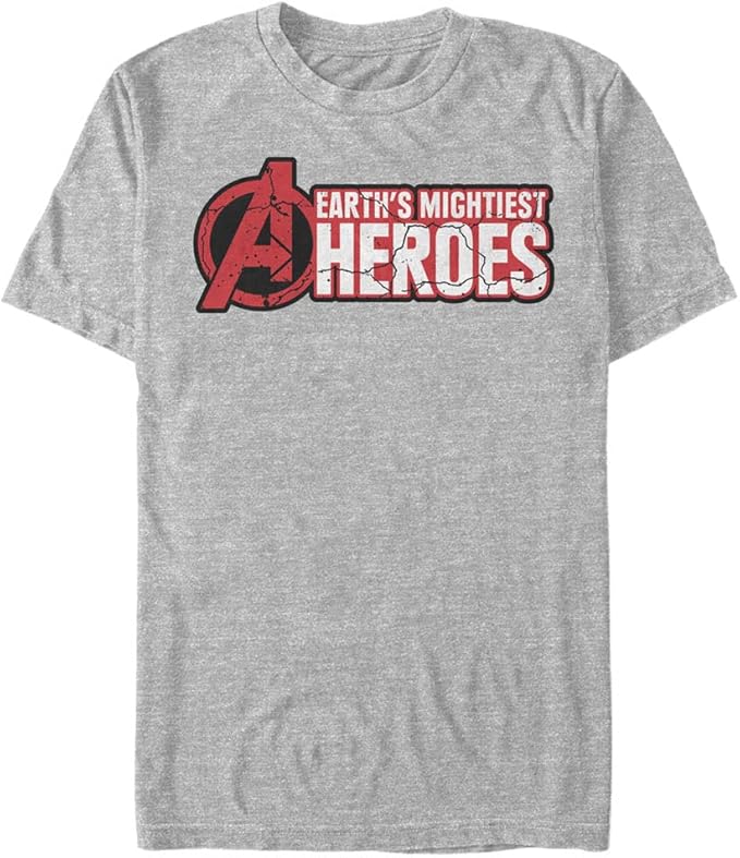 marvel 高大经典复仇者裂纹男式上衣短袖 t 恤