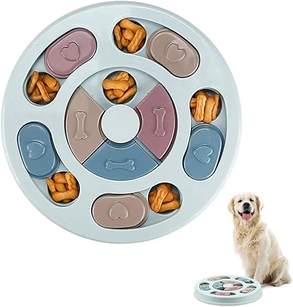 狗狗慢速喂食器狗狗拼图玩具宠物狗训练游戏喂食器互动狗碗宠物用品 亚马逊中国 宠物用品