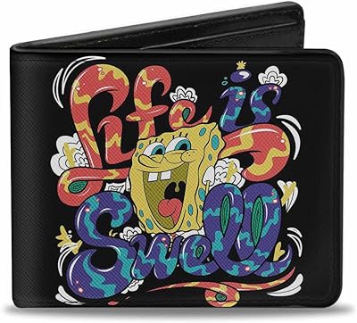 buckle-down wallet sponge bob life is swell swirl accessory