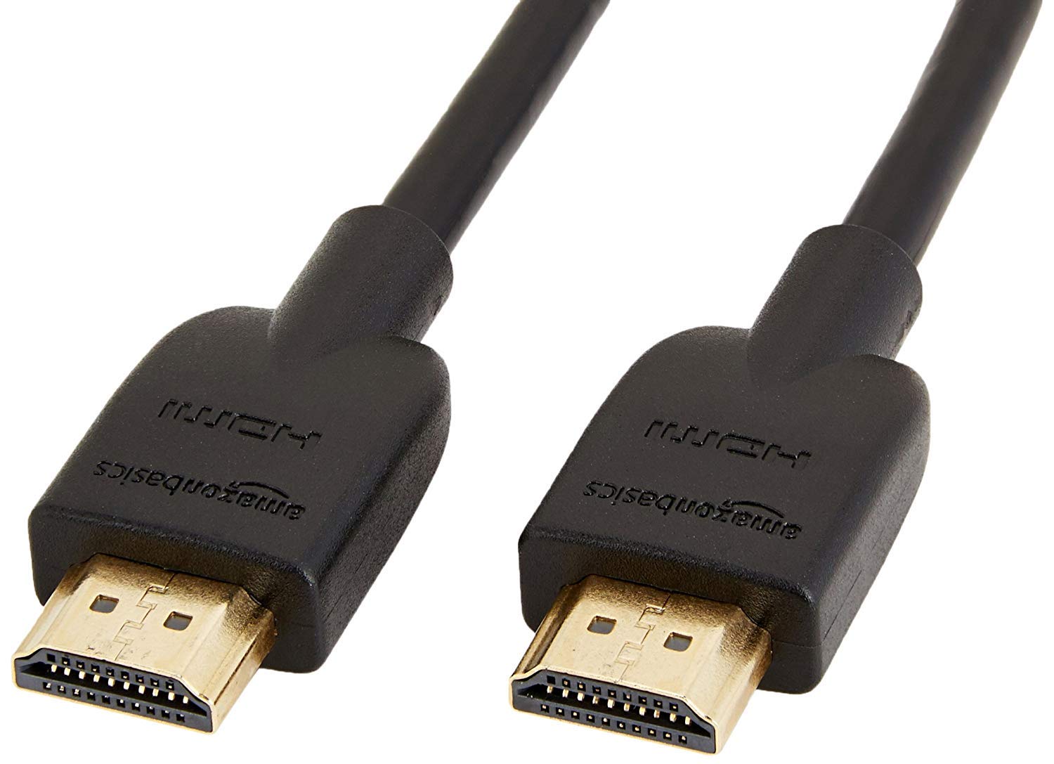 AmazonBasics High Speed HDMI Cable 2.0 HL-007306, Ethernet, 3D, 4K video playback and ARC, Ultra HD, 1.8m, black